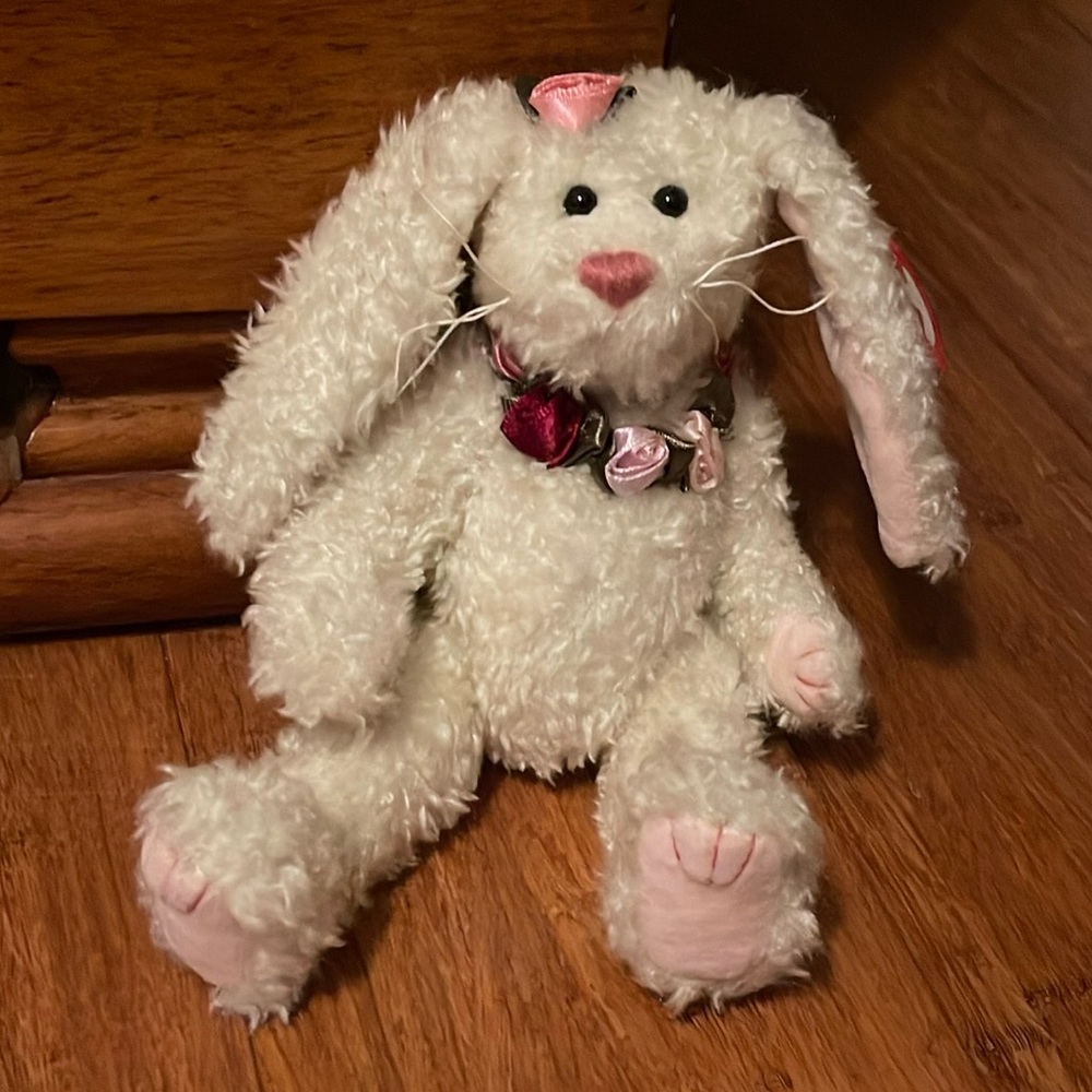 1993 Retired Ty The Attic Treasures Collection Plush Rosalyne Bunny - Picture 9 of 9